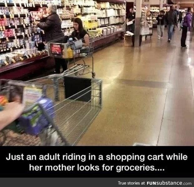 Young at heart at the groceries