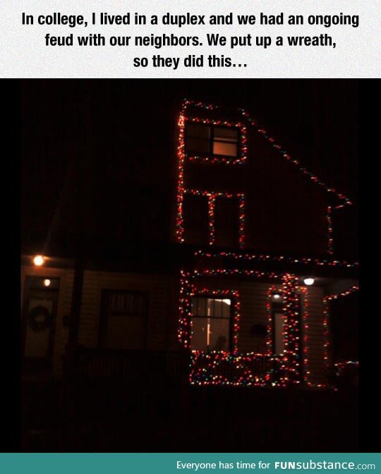 Neighbor feud for christmas