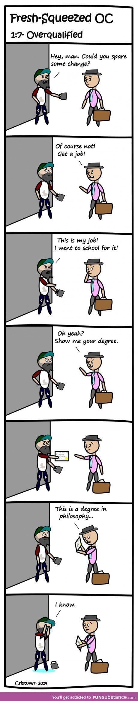 A degree for begging