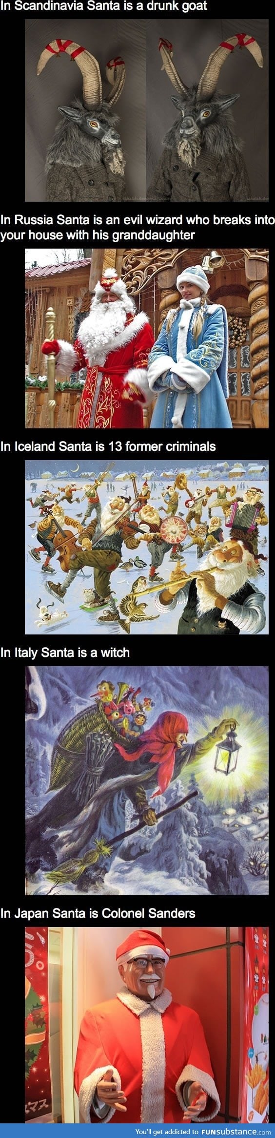 Santas from around the world