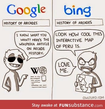 Just another reason google is better than bing