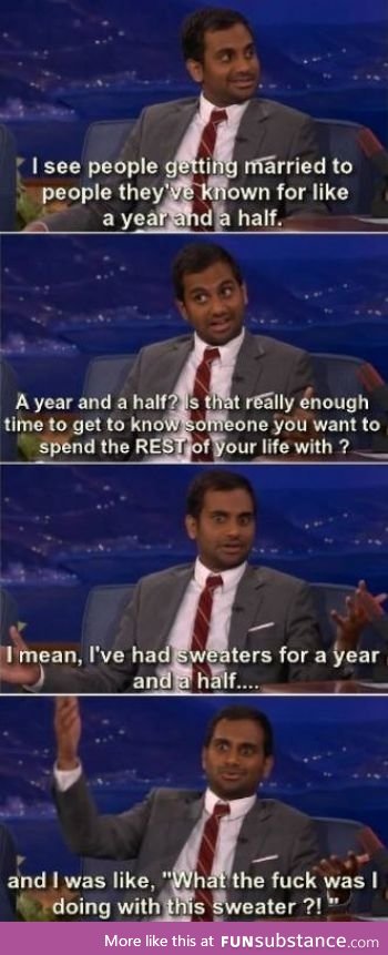 Some advice on marriage from Aziz Ansari