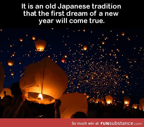 It is an old Japanese tradition that the first dream of a new year will come true