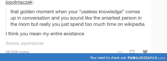 Useless knowledge