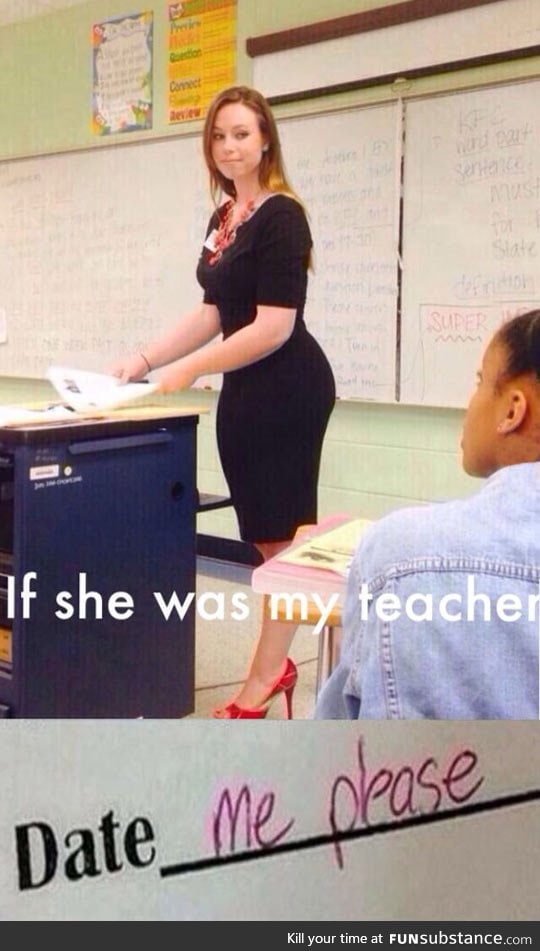 Attractive teacher