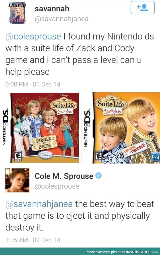 the most useful walkthrough by cole sprouse