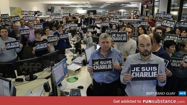 The Paris newsroom of AFP, the oldest news organization in the world