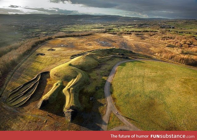 Gigantic Raised-earth Horse Sculpture in Wales