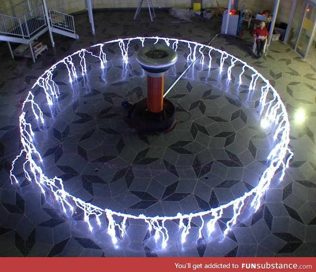 Long Exposure of a Tesla Coil