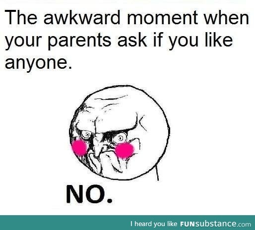 The Awkward Moment When Your Parents Ask If You Like Anyone