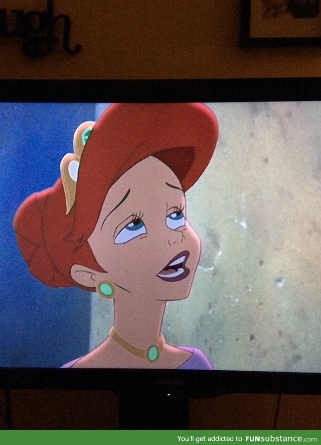 So watching The Little Mermaid 2...paused it at the right moment....