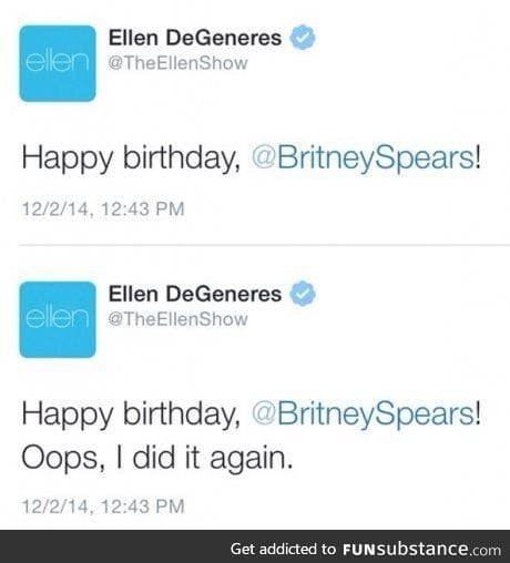 Ellen did it