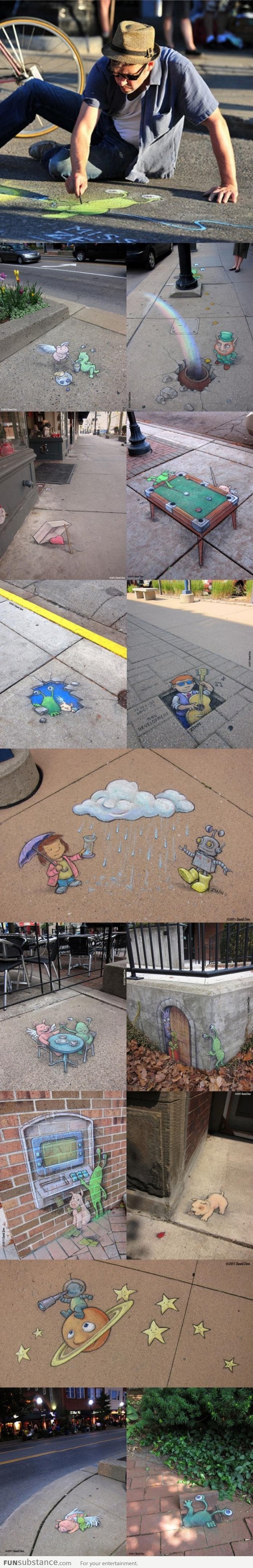 14 Awesome 3D Street Chalk Art