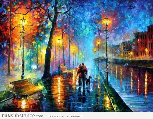 An amazing oil painting by Leonid Afremov