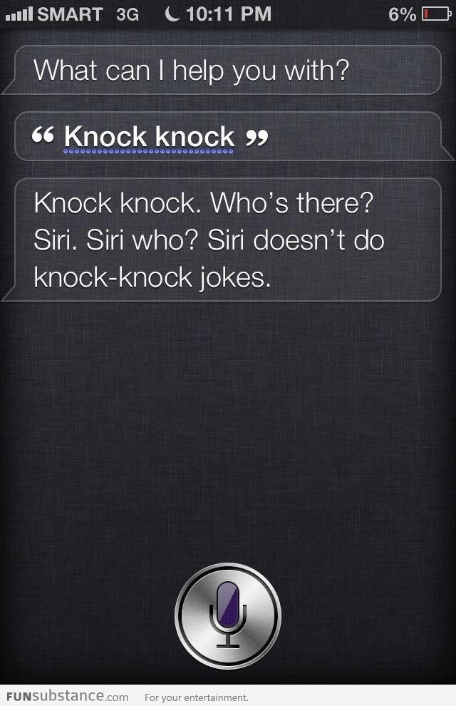 Anti "knock-knock joke" Siri