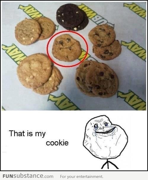 Forever alone cookie