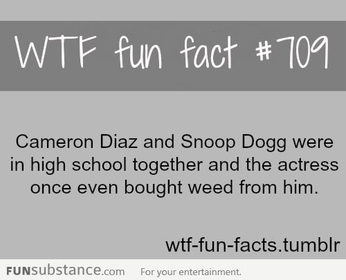 Cameron Diaz bought weed from Snoop