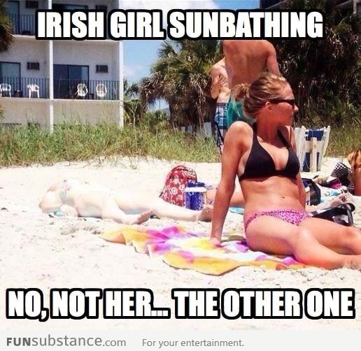 Irish Girl Sunbathing