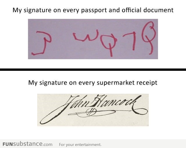 When important signatures are needed