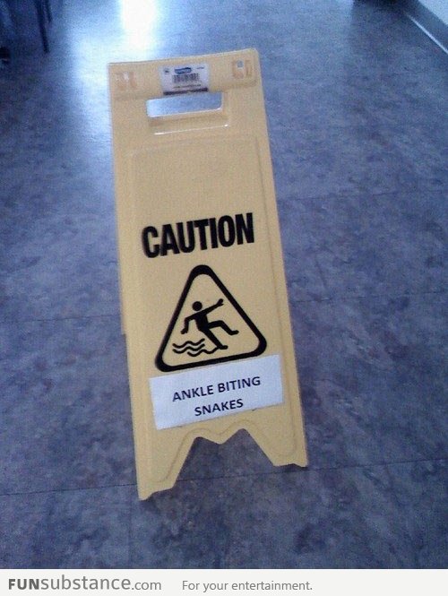 How I see the wet floor sign