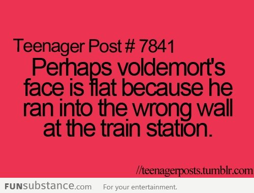 Why Voldemort's nose is flat