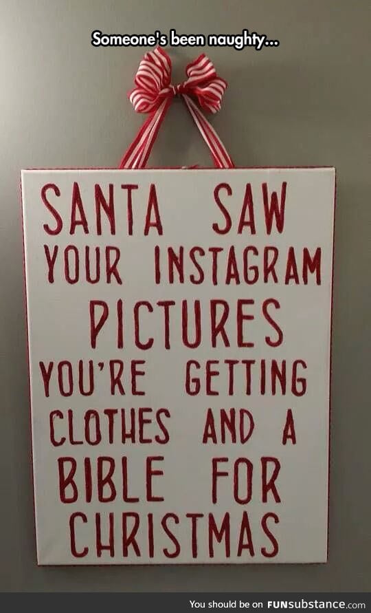 Santa follows you on instagram