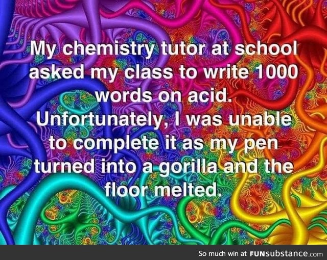 Writing about acid