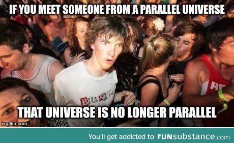 Just thought about this while explaining parallel lines to a student