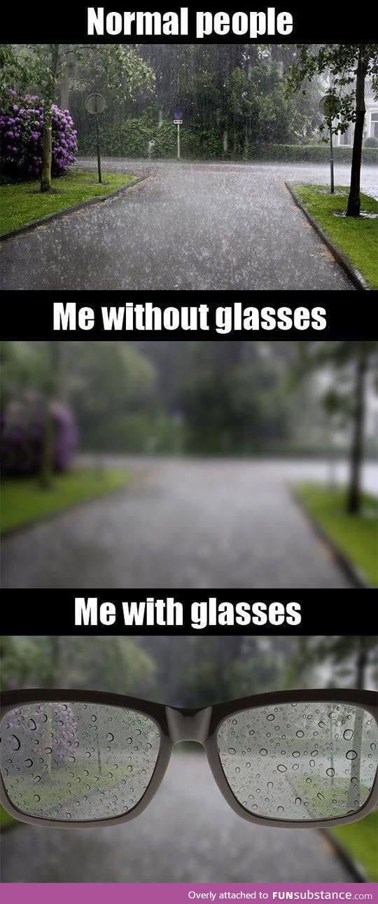 How people with glasses see the world