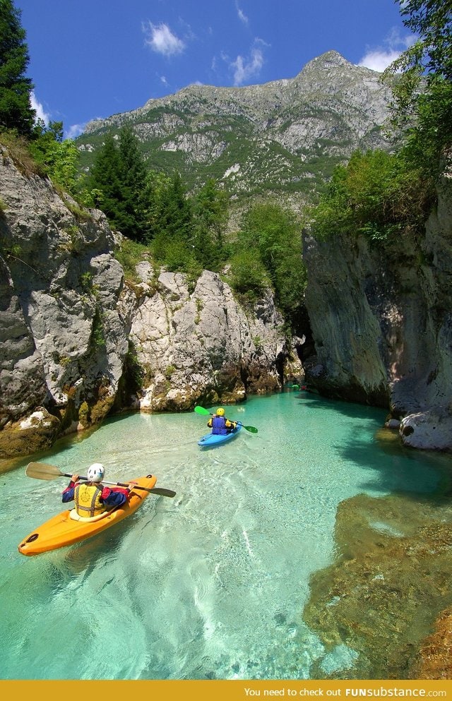 Crystal clear waters in Slovenia