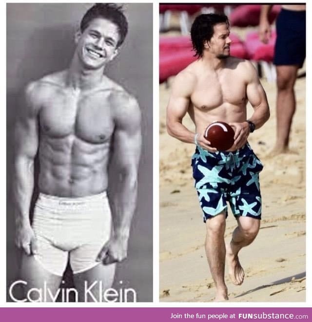 1992 to 2014 and Mark Wahlberg still looks great!