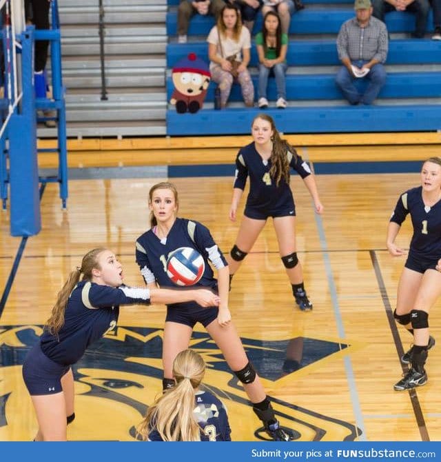 high school sports photographer snuck this into a volleyball album