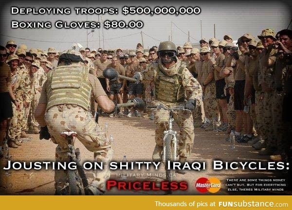 Jousting on shitty Iraqi bicycles