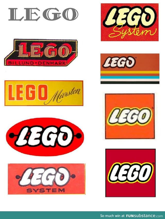 Lego logo evolution - FunSubstance