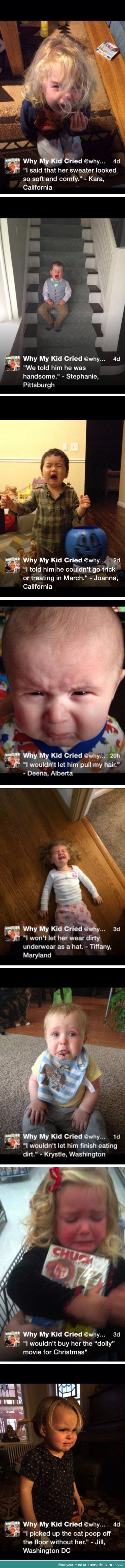 Why my kid cried