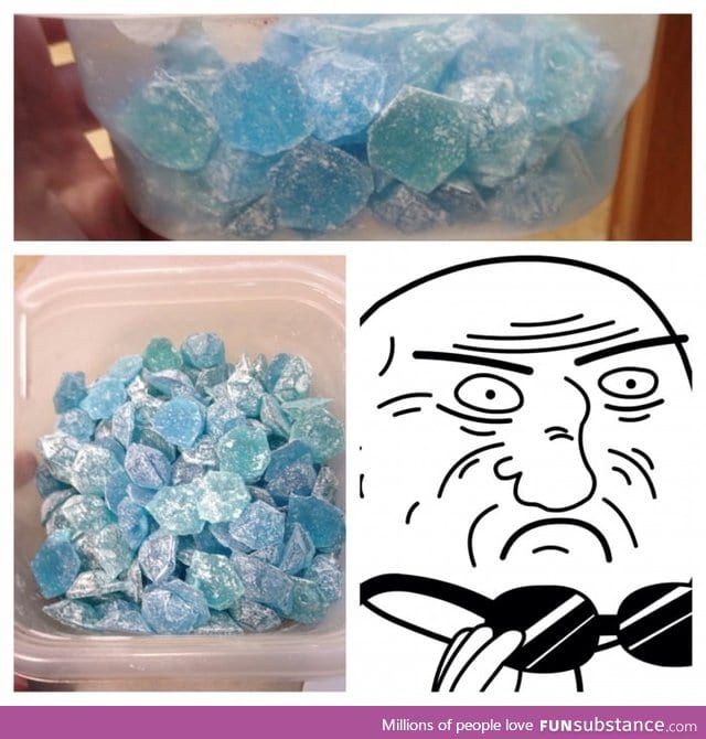 Chemistry professor hands out "homemade blue candy" in lecture