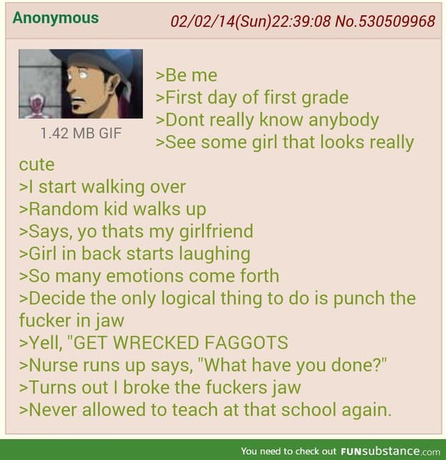 Anon fights for a girl