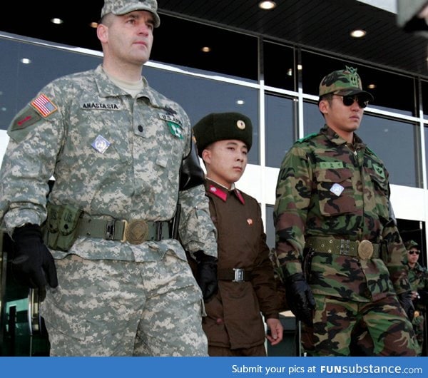 USA, north korean, south korean border guards