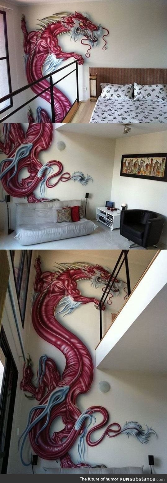 Dragon wall painting