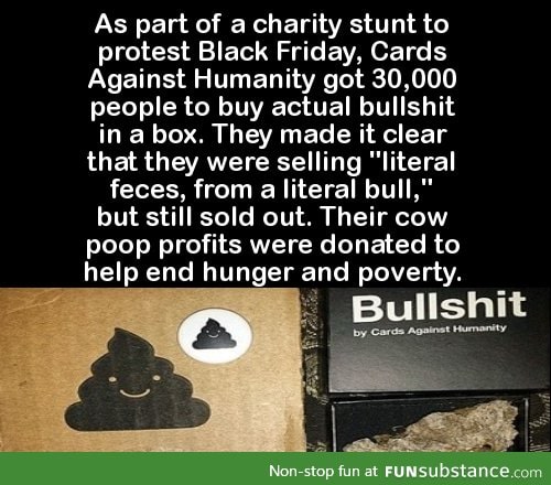 As part of a charity stunt to protest Black Friday, Cards Against Humanity got creative