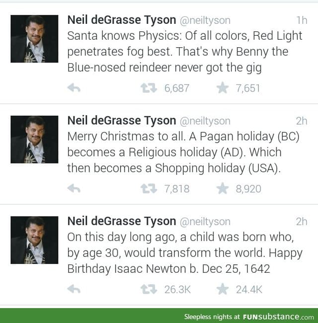 Neil Degrasse on Christmas