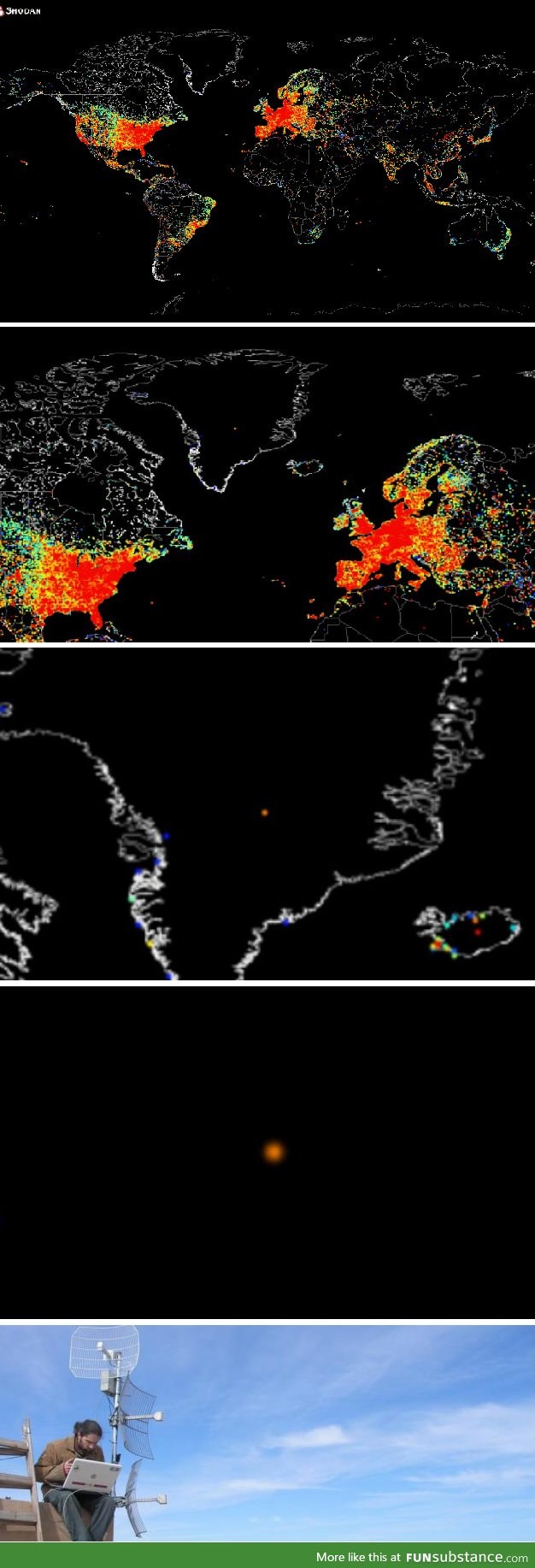 Map of global internet usage