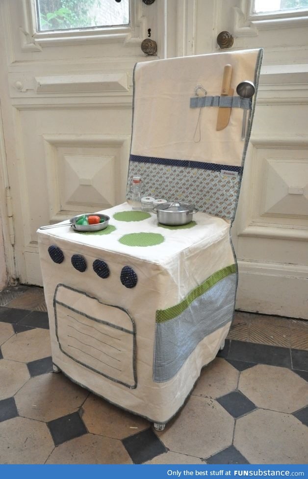 Chair cover for kids' stove