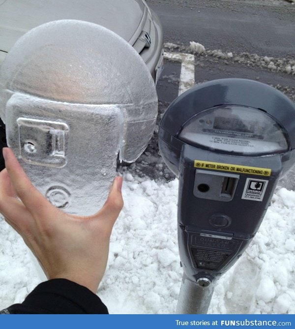 Perfect parking meter ice mold