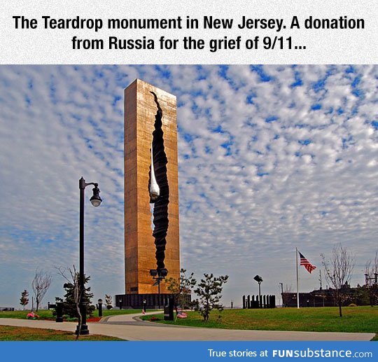 The teardrop monument