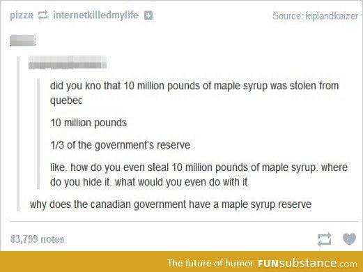 Maple syrup reserve