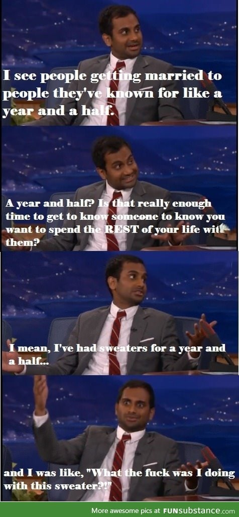Some advice on marriage from Aziz Ansari