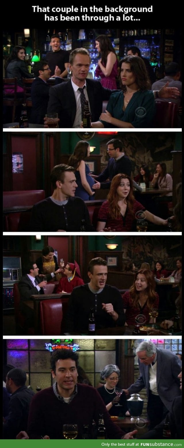 The couple in the background of HIMYMhas been through a lot