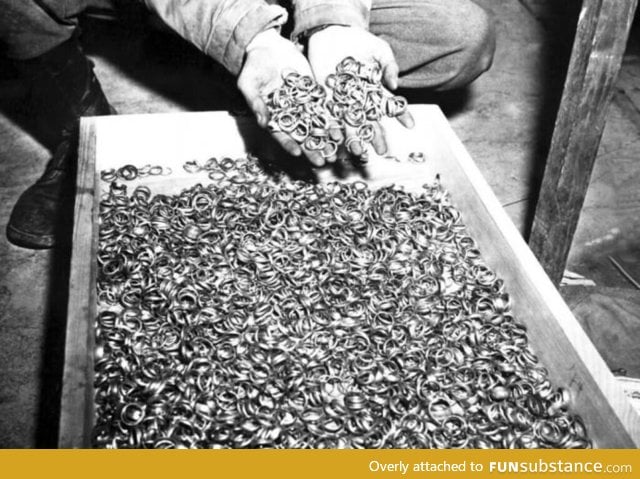 Wedding rings of holocaust victims