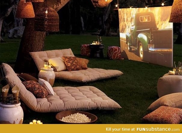 this outdoor movie theater is just what I need